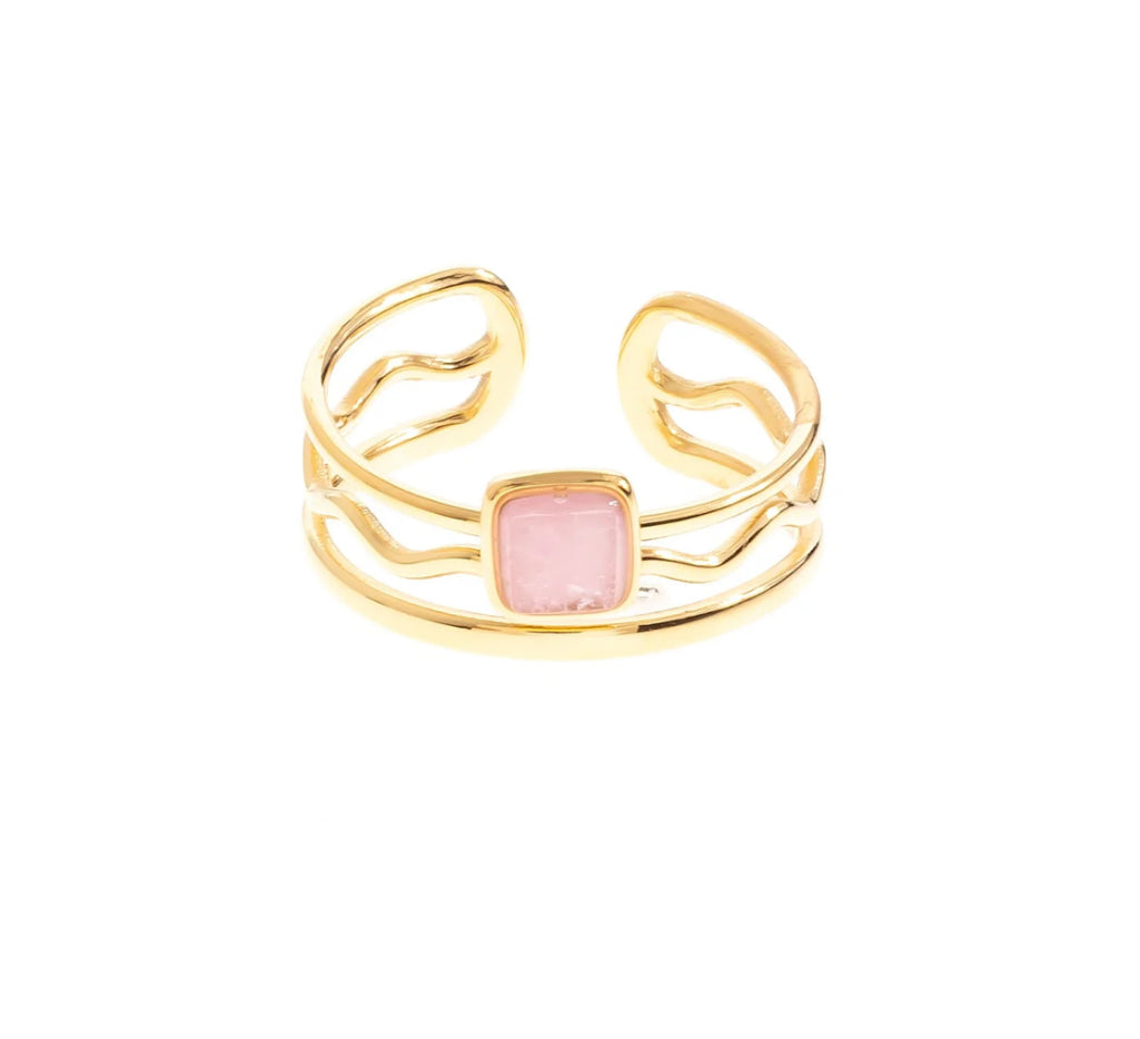 Rose quartz ring